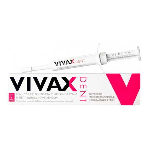 Противовоспалительный гель Vivax Dent с неовитином для полости рта 4 мл в Доктор Столетов