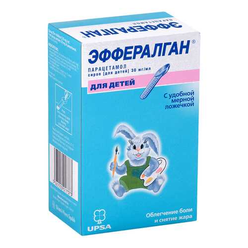 Эффералган сироп 30 мг/мл флакон 90 мл с мерной ложкой в Доктор Столетов