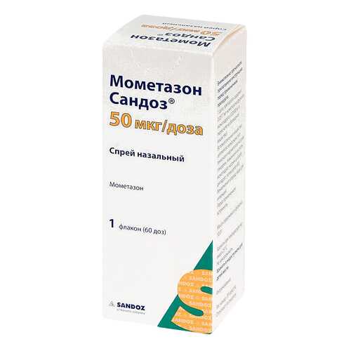 Мометазон Сандоз спрей назальный 50мкг/доза 60доз.фл.с доз.№1 в Доктор Столетов