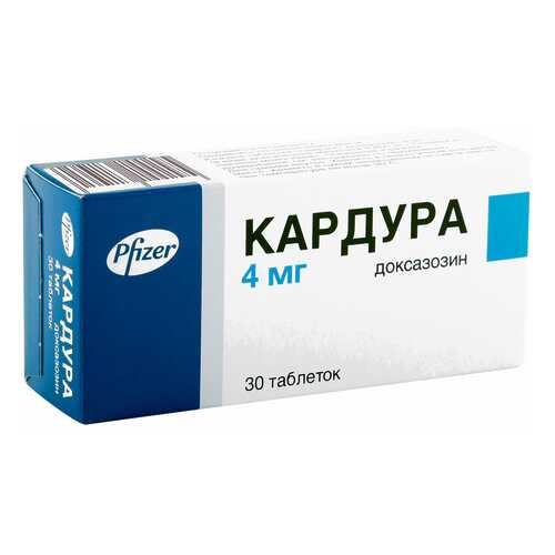 Кардура таблетки 4 мг 30 шт. в Доктор Столетов