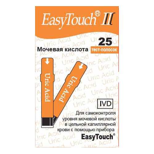 Тест-полоски EasyTouch на мочевую кислоту 25 шт. в Доктор Столетов