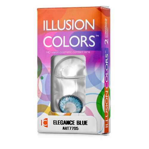 Контактные линзы ILLUSION colors Elegance 2 линзы -2.5D blue синий в Доктор Столетов