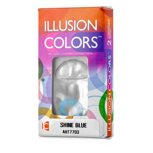 Контактные линзы ILLUSION colors Shine 2 линзы -2.0D blue голубой в Доктор Столетов