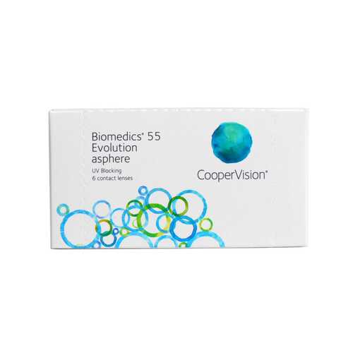 Контактные линзы Biomedics 55 Evolution asphere 6 линз R 8,6 -8,00 в Доктор Столетов