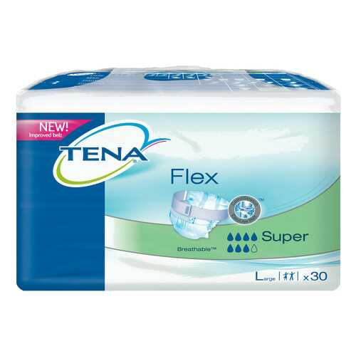 Подгузники для взрослых с поясом, L, 30 шт. Tena Flex Super в Доктор Столетов